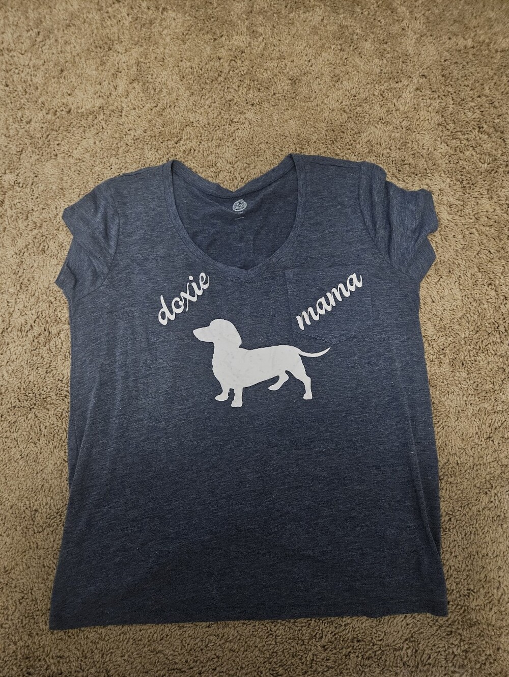 Dixie Mama Navy Blue Dachshund Graphic Tee